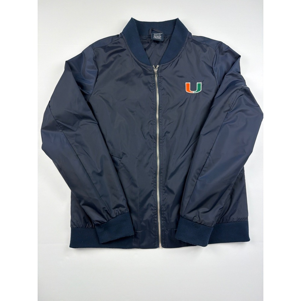 Charles River Apparel University of Miami‎ Hurricanes Bomber Jacket Navy Blue L